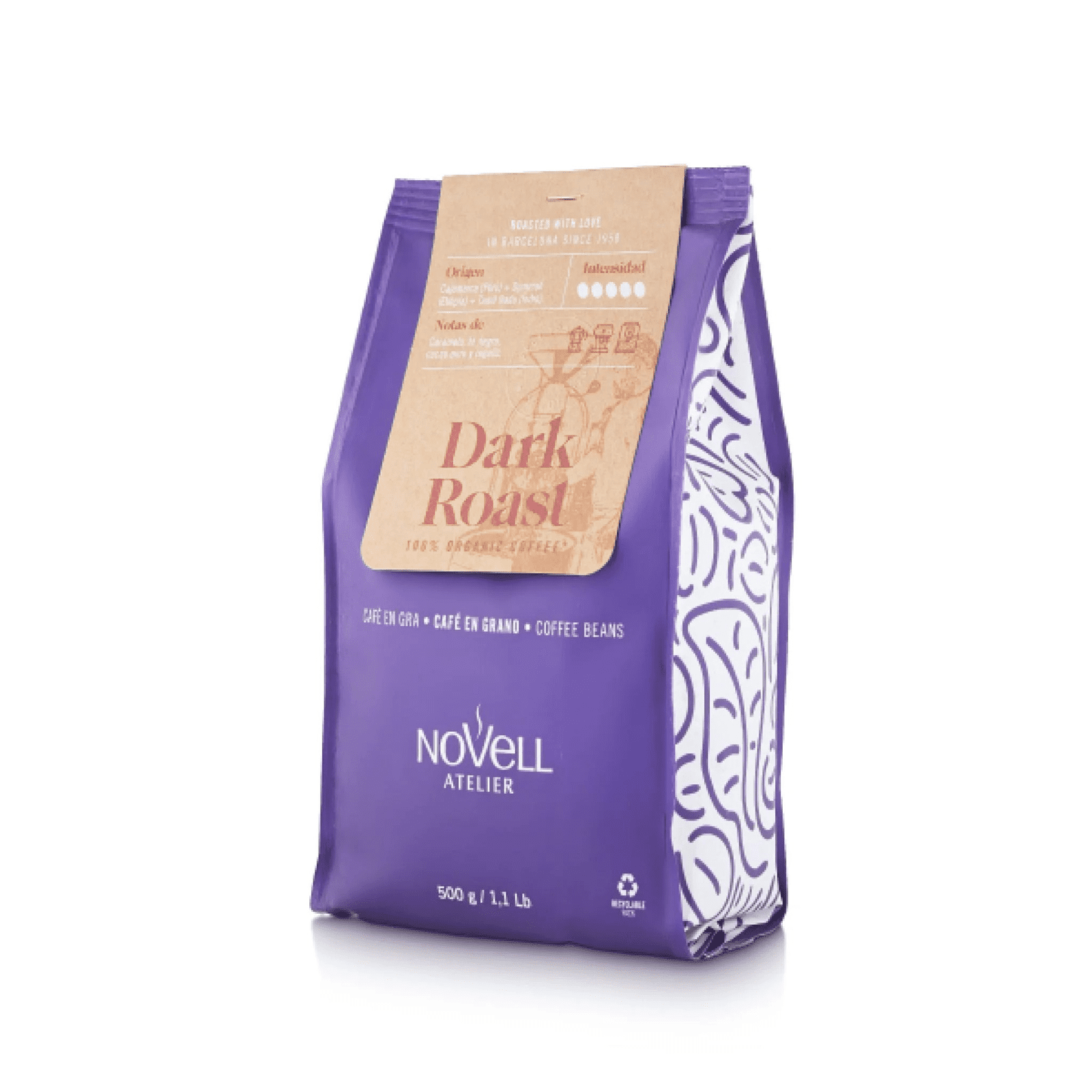 Novell Atelier Økologisk Dark Roast (500g)