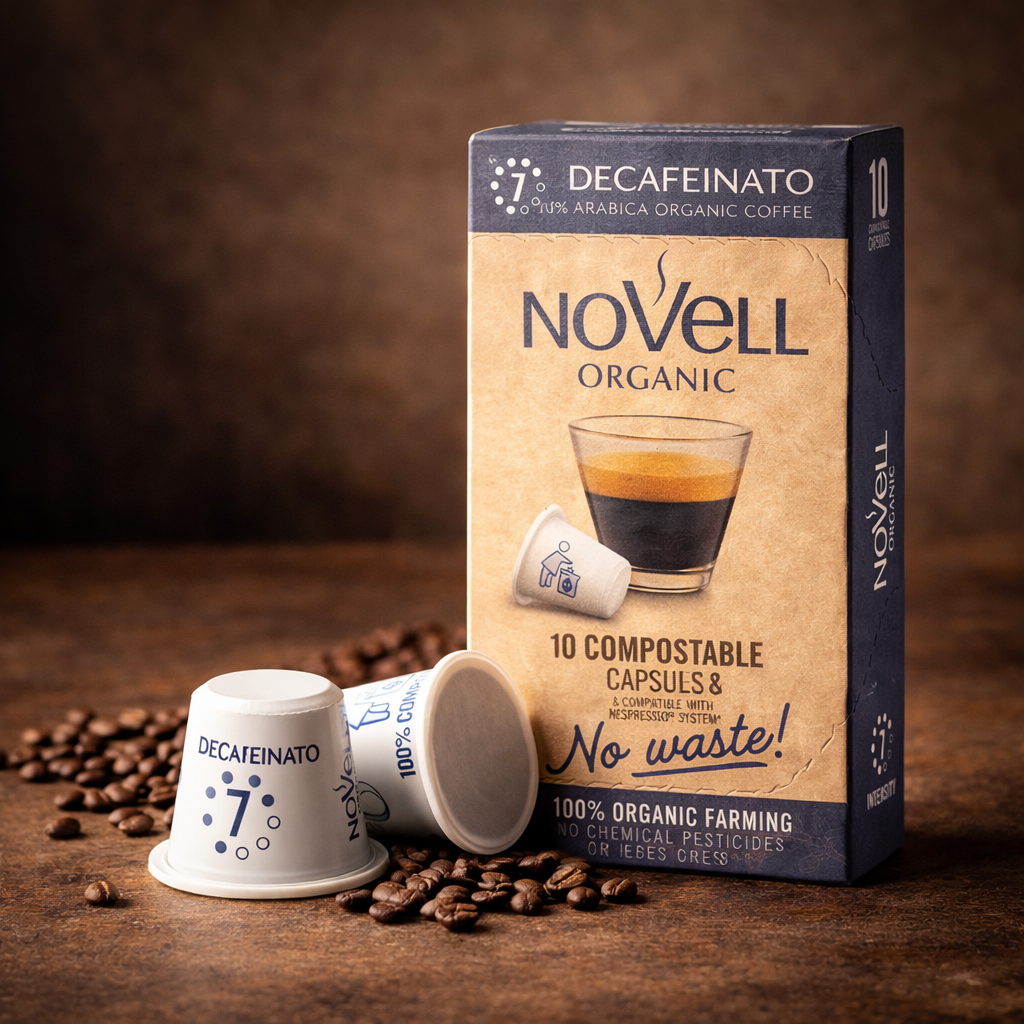 Kaffekapsler økologisk Koffeinfri "No Waste" (10 stk)