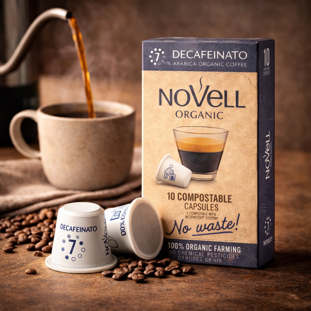 Kaffekapsler økologisk Koffeinfri "No Waste" (10 stk)