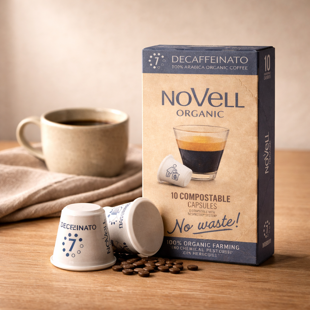 Kaffekapsler økologisk Koffeinfri "No Waste" (10 stk)