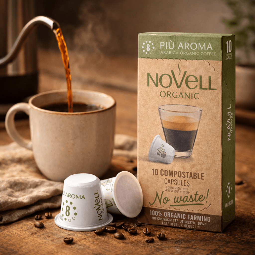 Kaffekapsler økologisk Piu Aroma "No Waste" (10 stk)