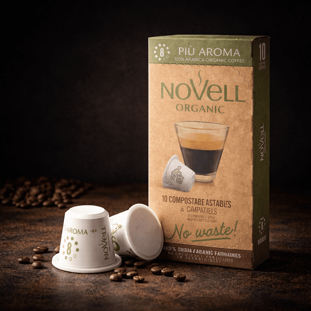 Kaffekapsler økologisk Piu Aroma "No Waste" (10 stk)