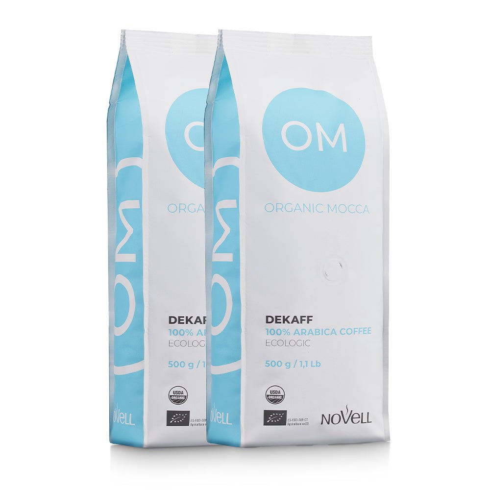 Økologisk koffeinfri hele bønner - OM Organic Mocca 2x500g