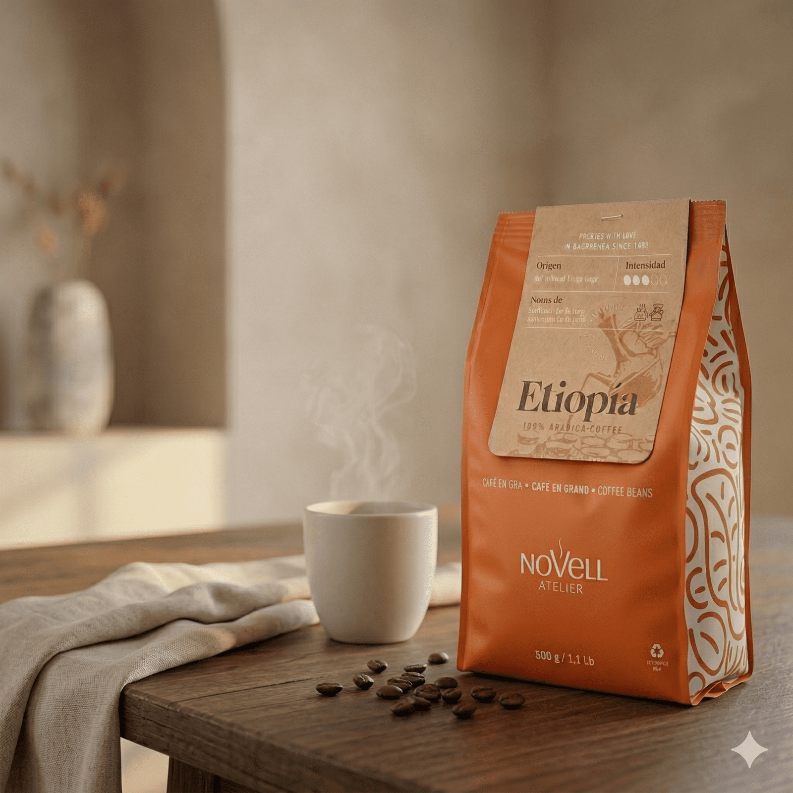 Novell Atelier Etiopía, 100% Arabica (500 g)