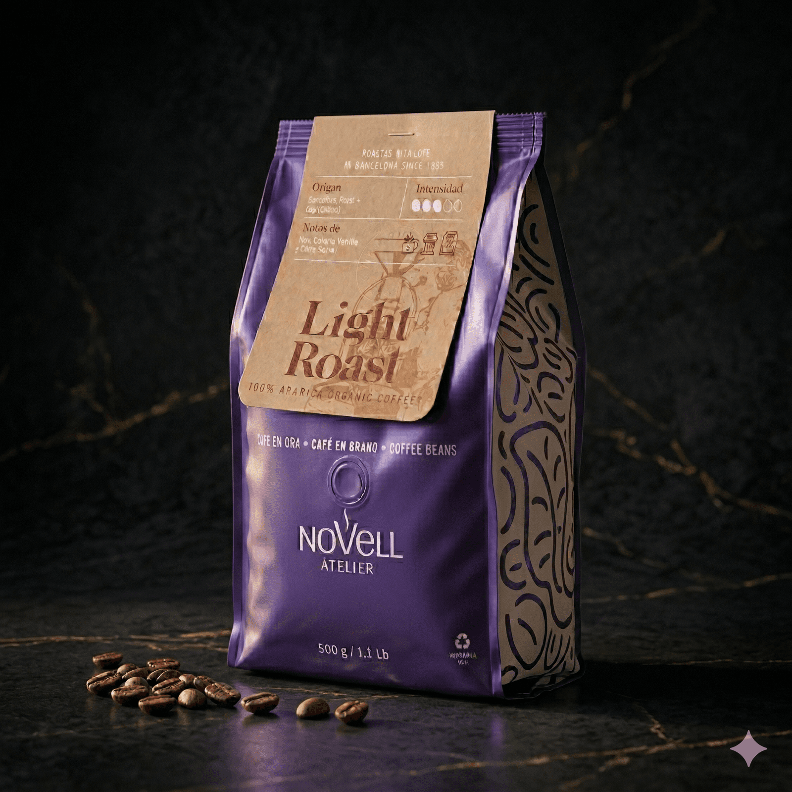 Novell Atelier Økologisk Light Roast (500g)