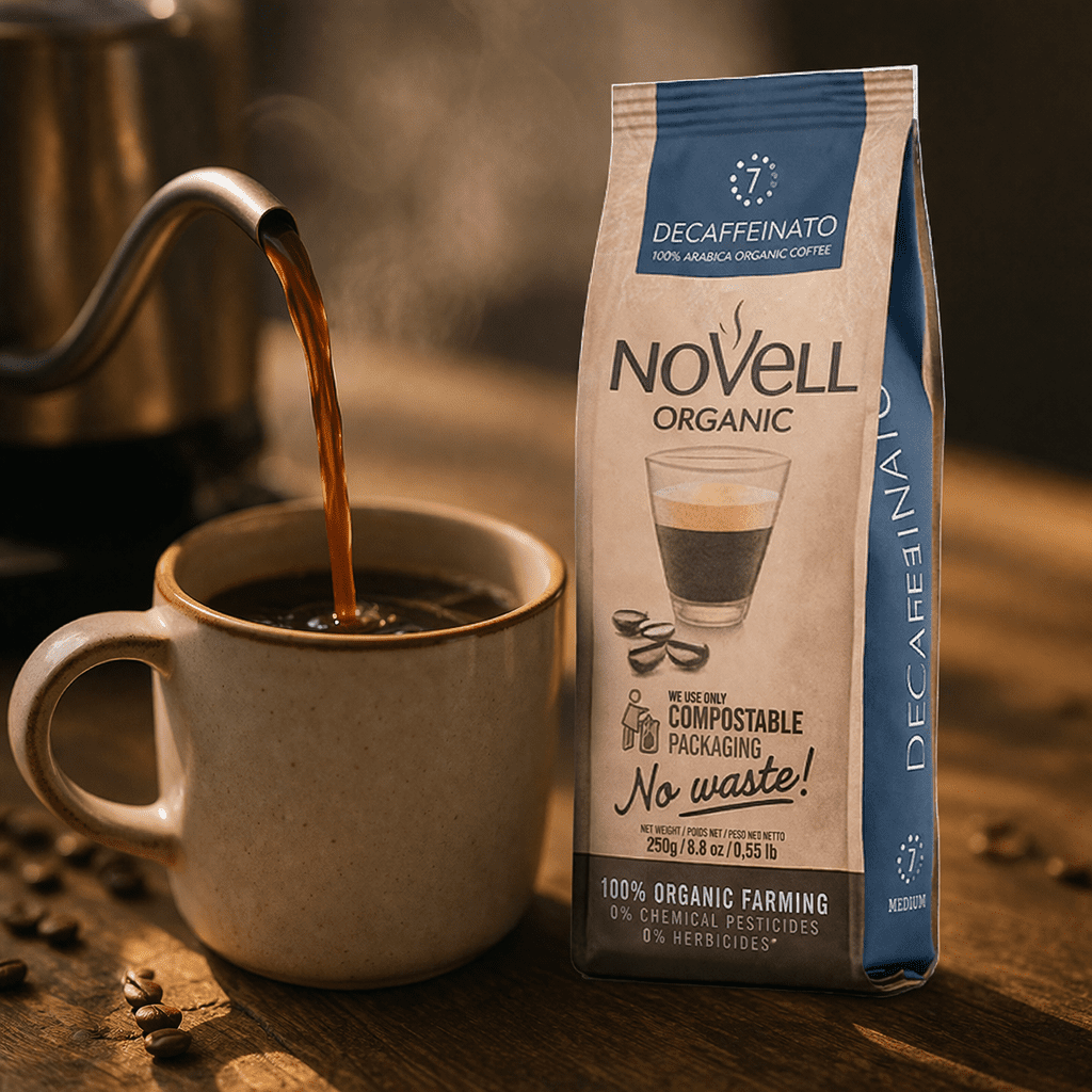 Økologisk Koffeinfri 250g hele bønner