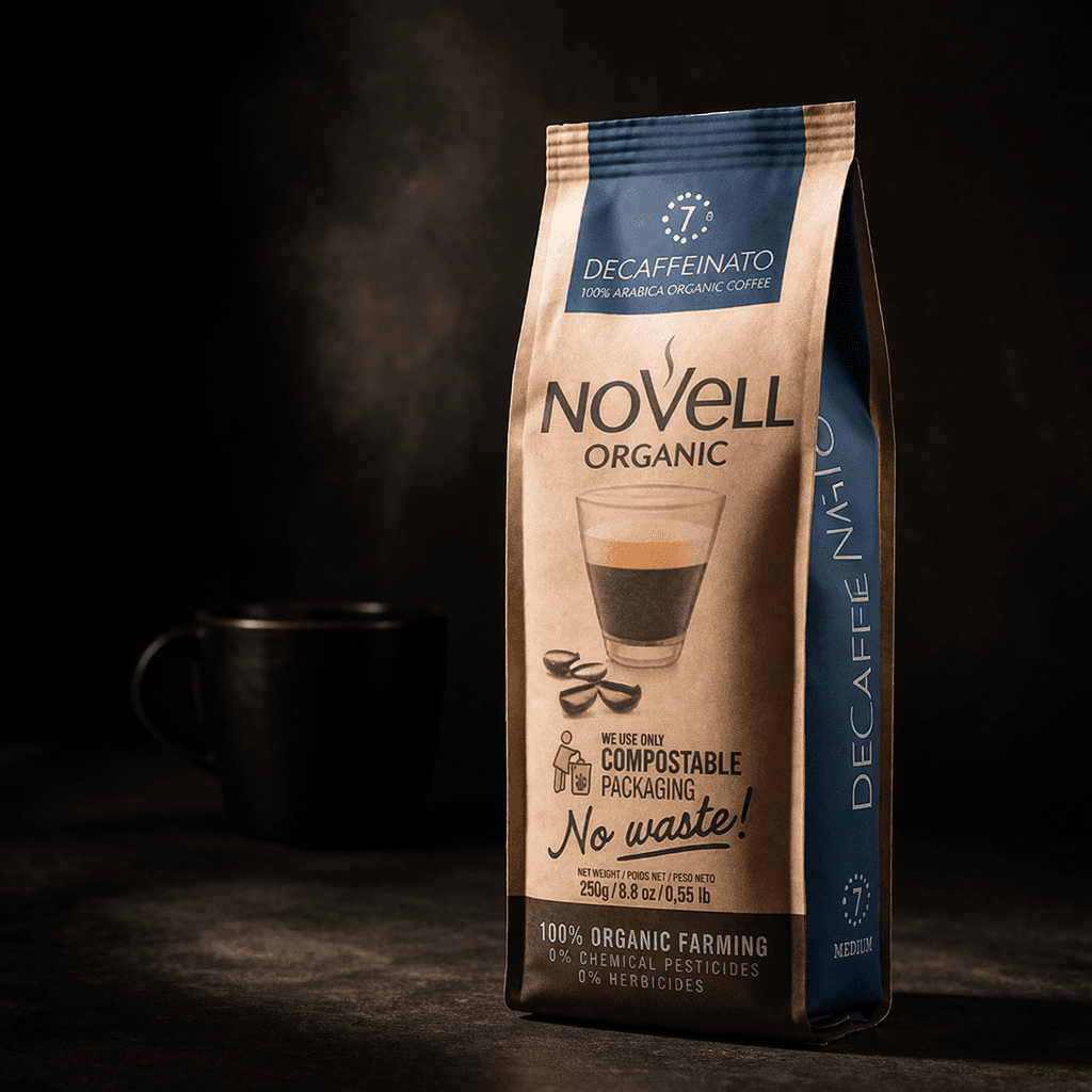 Økologisk Koffeinfri 250g hele bønner