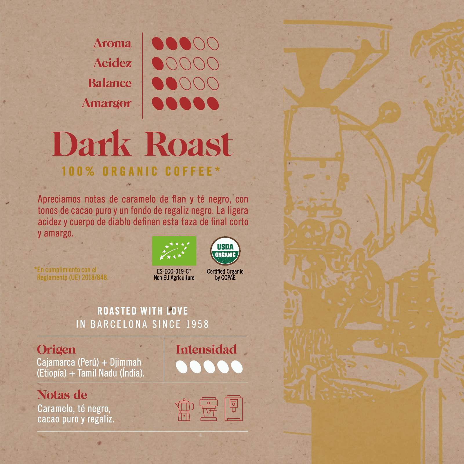Novell Atelier Økologisk Dark Roast (500g)