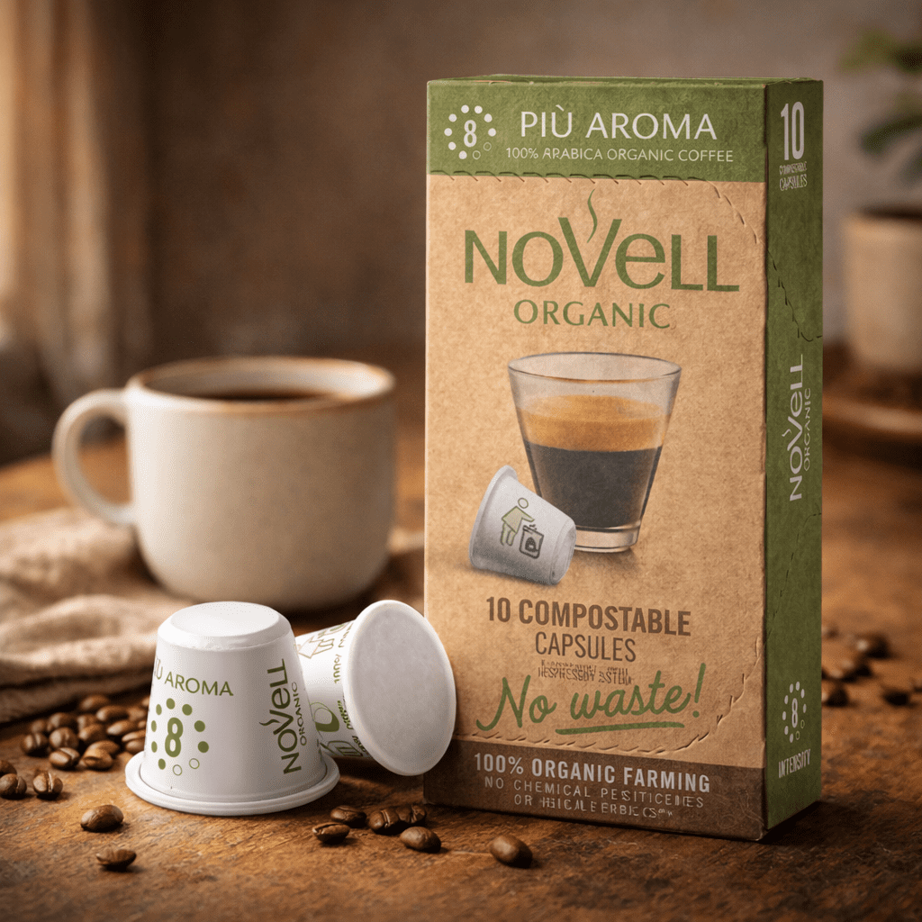 Kaffekapsler økologisk Piu Aroma "No Waste" (10 stk)