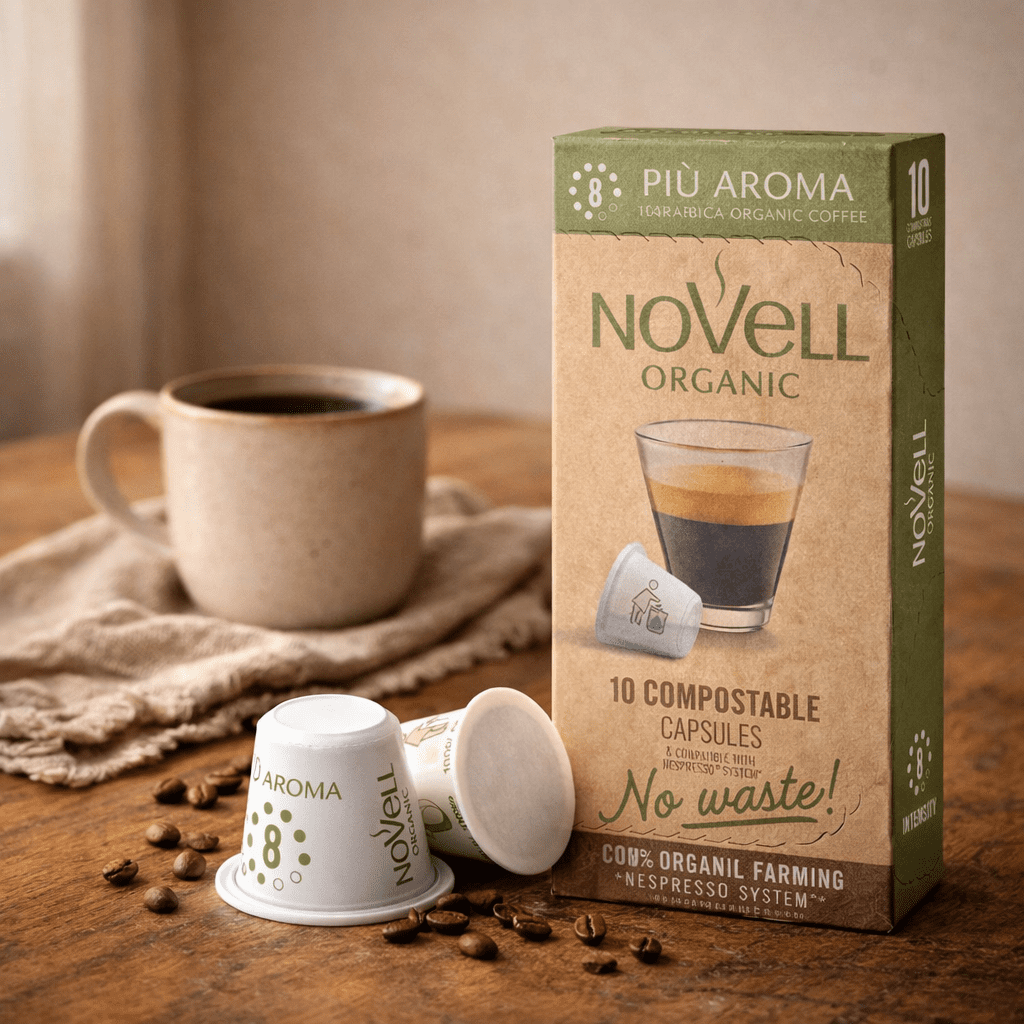 Kaffekapsler økologisk Piu Aroma "No Waste" (10 stk)