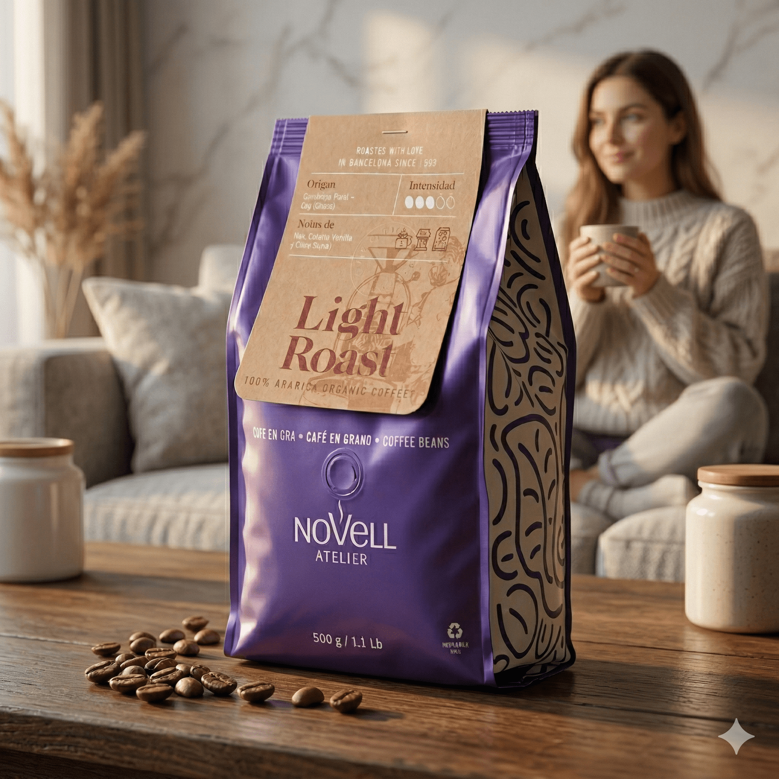Novell Atelier Økologisk Light Roast (500g)